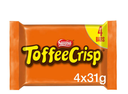Toffee Crisp Milk Chocolate Bar Multipack 31g 4 Pack