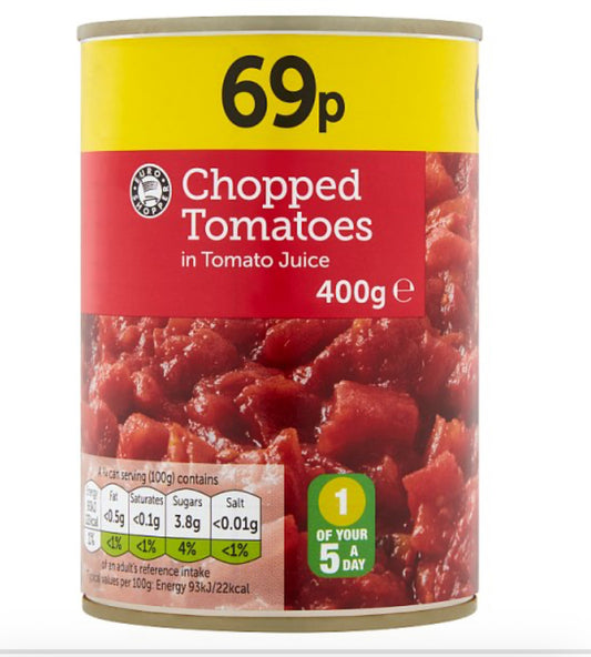 Euro Shopper Chopped Tomatoes in Tomato Juice 400g