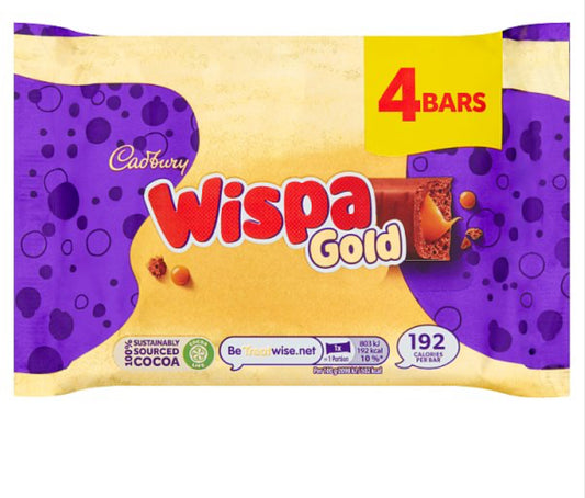 Cadbury Wispa Gold Chocolate Bar 4 Pack
