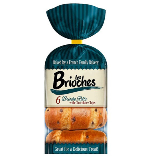 Les Brioches 6 Brioche Rolls with Chocolate Chips 210g
