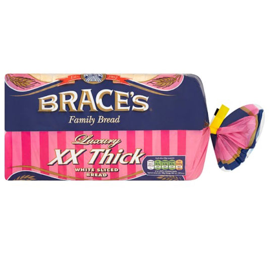 Brace's Family Bread Luxury XX Thick White Sliced Bread