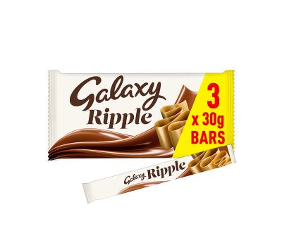 Galaxy Ripple Milk Chocolate Snack Bars Multipack 3 x 30g