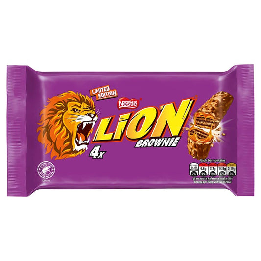 Lion Brownie Milk Chocolate Bars, 30g (Pack of 4)
