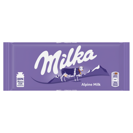 Milka Alpine Milk Chocolate Bar 100g
