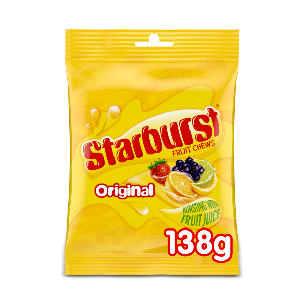 Starburst Vegan Chewy Sweets Fruit Flavoured Pouch Bag