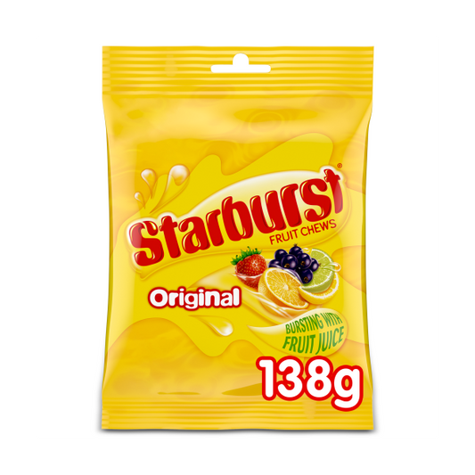 Starburst Vegan Chewy Sweets Fruit Flavoured Pouch Bag