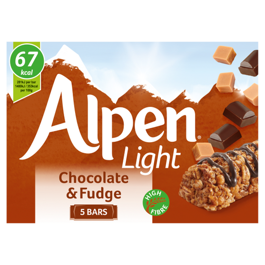 Alpen Light Cereal Bars Chocolate & Fudge 95g