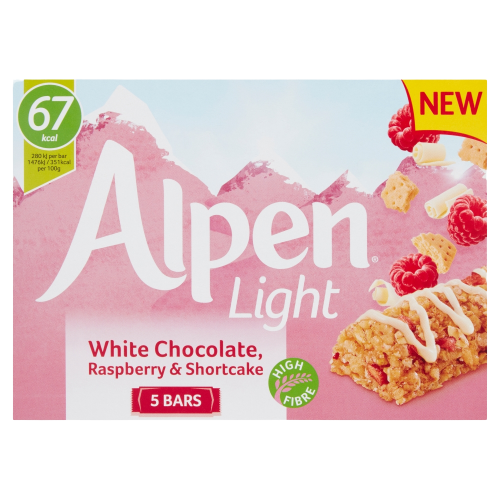Alpen Light White Chocolate, Raspberry & Shortcake 5x19g