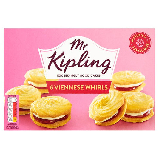 Mr Kipling Viennese Whirls Cakes 6x28g