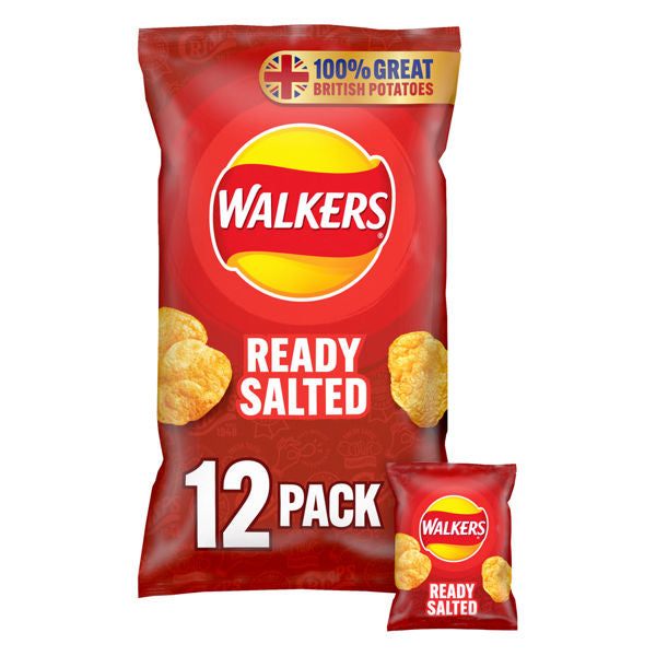 Walkers Ready Salted Multipack Crisps 12x25g
