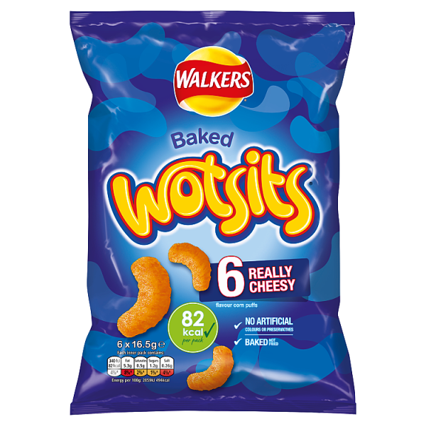 Walkers Wotsits Really Cheesy Multipack Snacks 6 pack