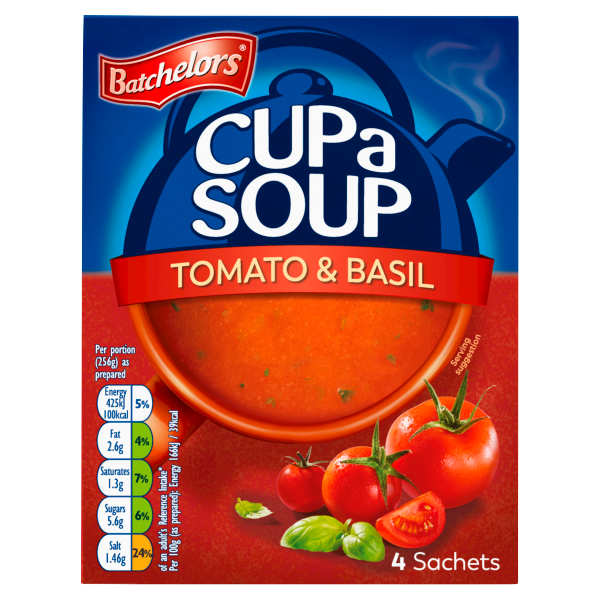 Batchelors 4 Cup a Soup Tomato & Basil 104g