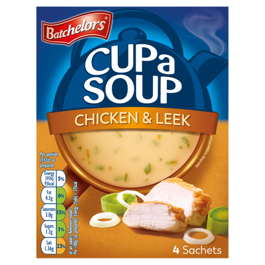 Batchelors Cup a Soup Chicken & Leek 4 Sachets 86g