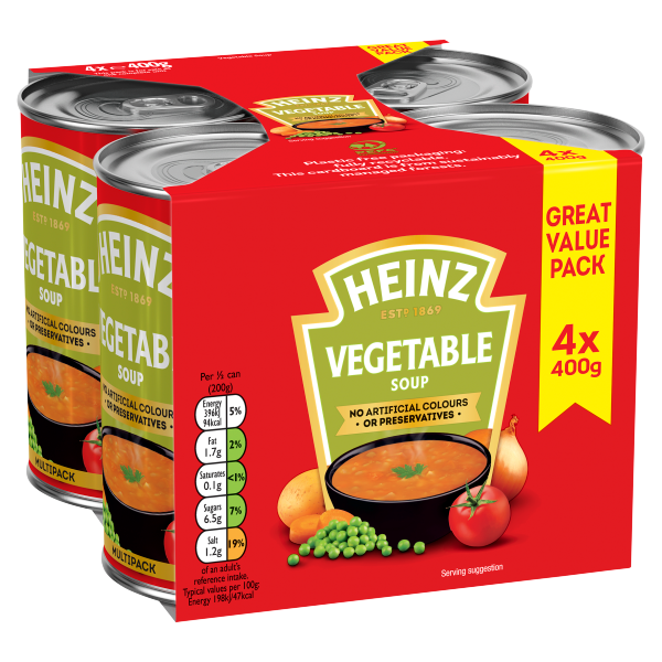 Heinz Vegetable Soup 4 x 400g