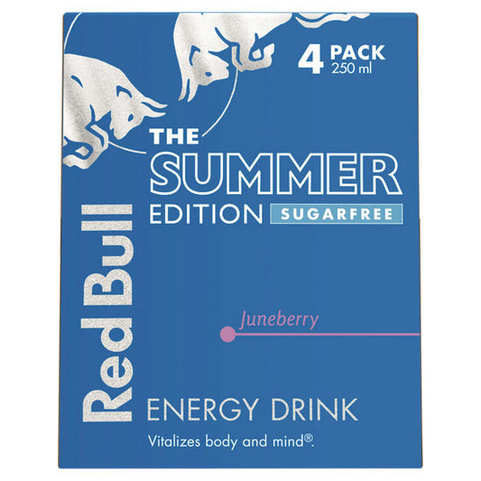 Red Bull Summer Edition Sugar Free Juneberry Energy Drink 4x250ml