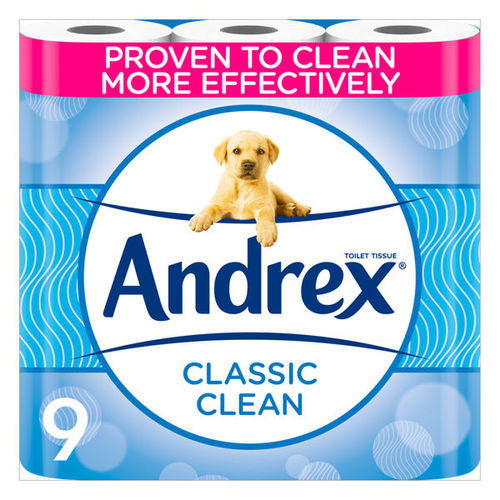 Andrex Classic Clean Toilet Tissue 9 Roll