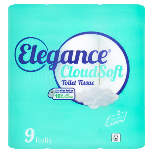 Elegance Cloud Soft Toilet Tissue 9 Rolls