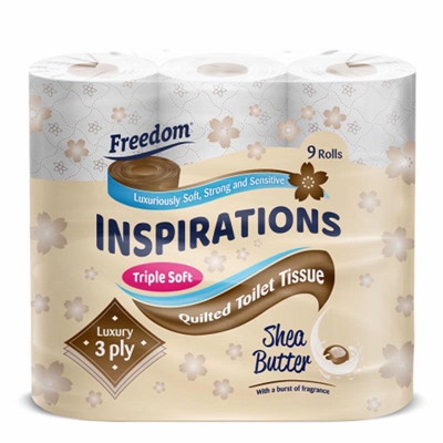 FREEDOM TOILET ROLL 9S SHEA BUTTER