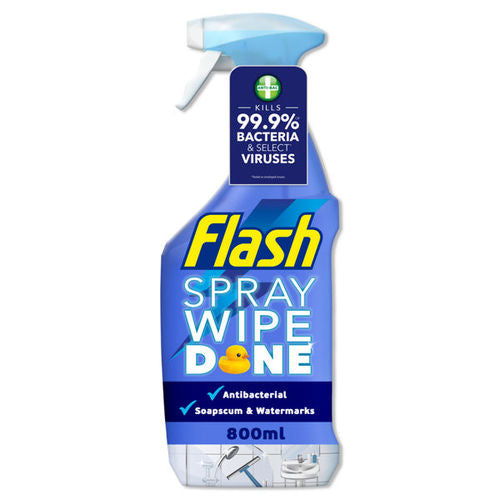 Flash Spray Wipe Done Sparkling Bathroom Anti Bacterial White Blossom 800ml